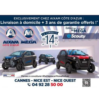 OFFRE EXCEPTIONNELLE ! Exclusivement chez AIXAM CÔTE D'AZUR