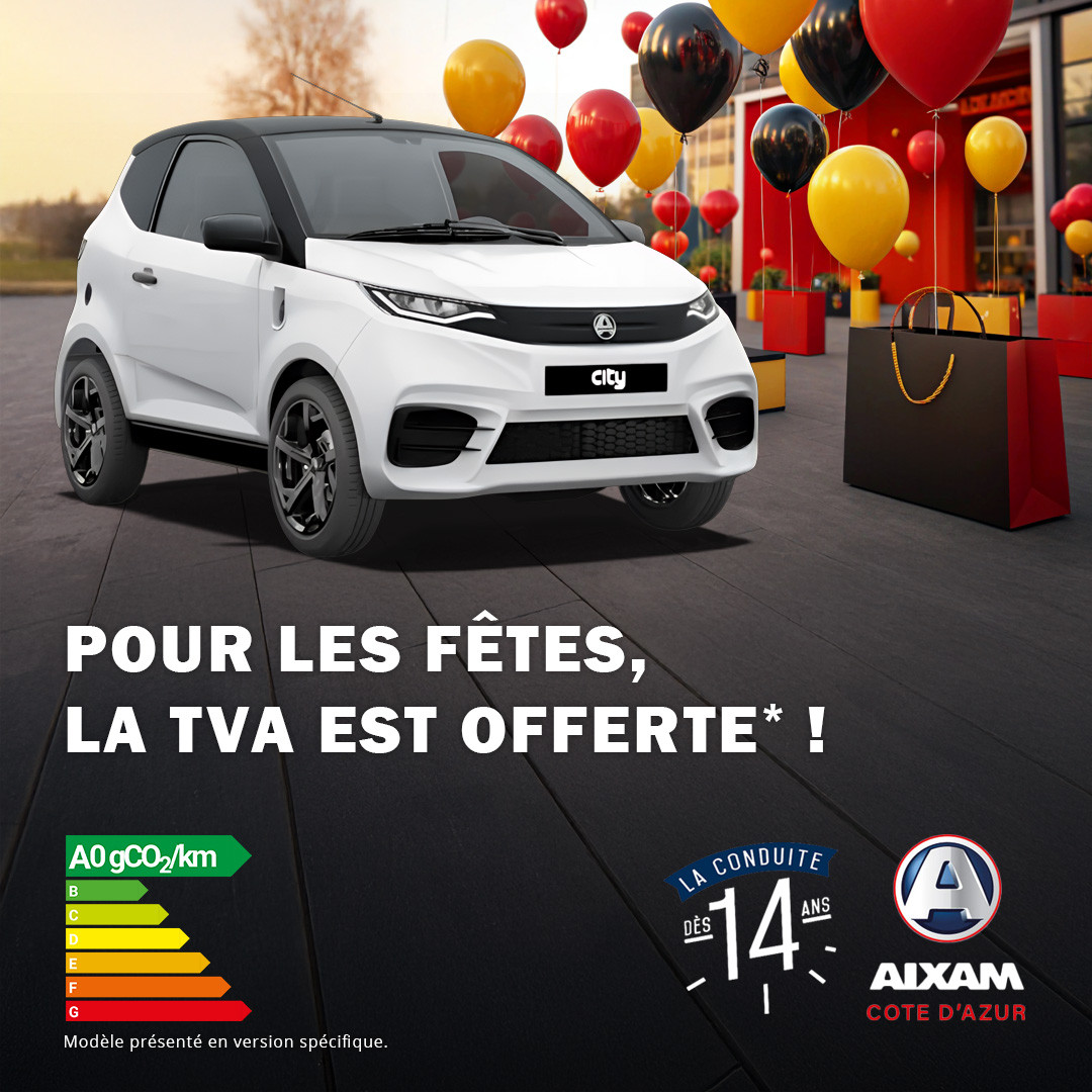 B&eacute;n&eacute;ficiez de la TVA Offerte sur une s&eacute;lection de v&eacute;hicules thermiques ou 100% &eacute;lectrique AIXAM