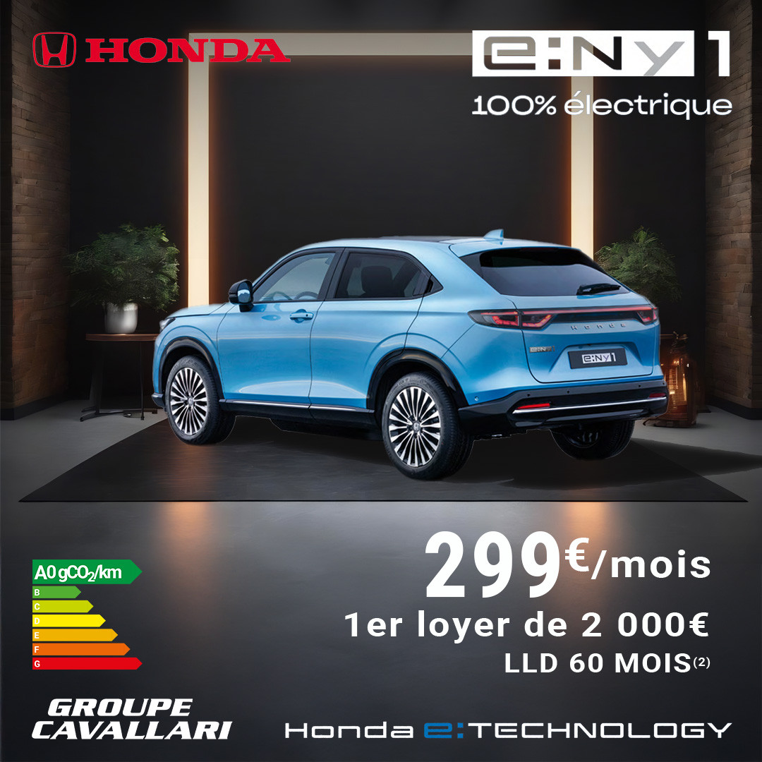 PROFITEZ DU HONDA e:NY1 100% ÉLECTRIQUE DES 299€/MOIS*