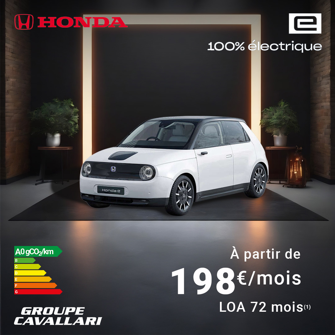 La nouvelle Honda e disponible dès 198 € / mois chez Cavallari