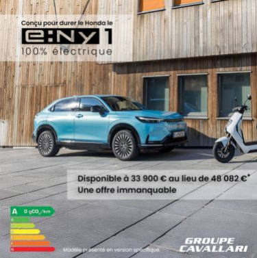 Le Honda e:Ny1 à 33 900€*, dont 14 182€* de remise déduite