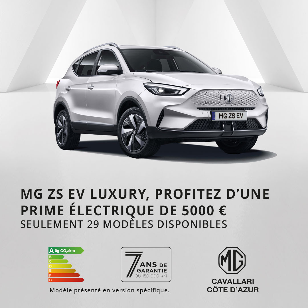 MG ZS EV Luxury le SUV 100% Electrique à partir de 35400€ 