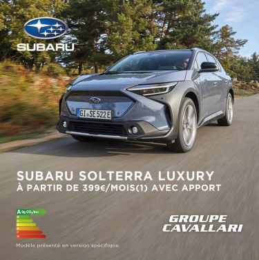 NOUVEAU SUBARU SOLTERRA LUXURY A PARTIR DE 399€/MOIS(1)