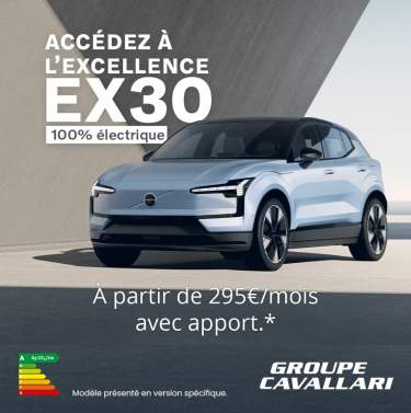 VOTRE VOLVO EX30 100% ELECTRIQUE A PARTIR DE 295€/MOIS*